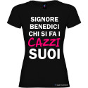 T-shirt personalizzata donna caxxi suoi Italian Style Diffusion® colore nero