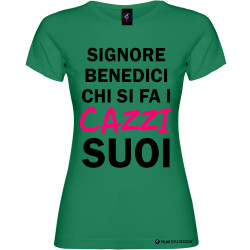 T-shirt personalizzata donna caxxi suoi Italian Style Diffusion® colore verde