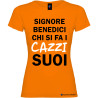 T-shirt personalizzata donna caxxi suoi Italian Style Diffusion® colore arancio