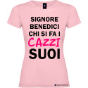T-shirt personalizzata donna caxxi suoi Italian Style Diffusion® colore rosa