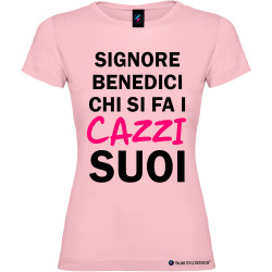 T-shirt personalizzata donna caxxi suoi Italian Style Diffusion® colore rosa