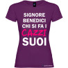 T-shirt personalizzata donna caxxi suoi Italian Style Diffusion® colore viola