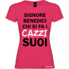 T-shirt personalizzata donna caxxi suoi Italian Style Diffusion® colore rosa fucsia