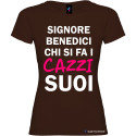 T-shirt personalizzata donna caxxi suoi Italian Style Diffusion® colore marrone