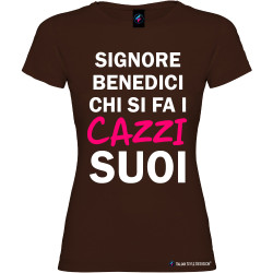 T-shirt personalizzata donna caxxi suoi Italian Style Diffusion® colore marrone