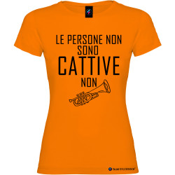 T-shirt personalizzata donna le persone non sono cattive colore arancio