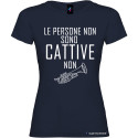 T-shirt personalizzata donna le persone non sono cattive colore blu navy