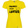 T-shirt personalizzata donna finalmente mi fosti laureata laurea colore giallo