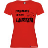 T-shirt personalizzata donna finalmente mi fosti laureata laurea colore rosso