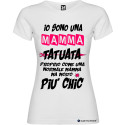 T-shirt personalizzata donna io sono una mamma tatuata chic colore bianco