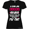 T-shirt personalizzata donna io sono una mamma tatuata chic colore nero