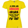 T-shirt personalizzata donna io sono una mamma tatuata chic colore giallo