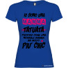T-shirt personalizzata donna io sono una mamma tatuata chic colore blu royal