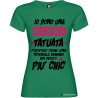 T-shirt personalizzata donna io sono una mamma tatuata chic colore verde