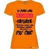 T-shirt personalizzata donna io sono una mamma tatuata chic colore arancio