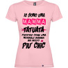 T-shirt personalizzata donna io sono una mamma tatuata chic colore rosa
