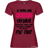 T-shirt personalizzata donna io sono una mamma tatuata chic colore bordeaux
