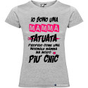 T-shirt personalizzata donna io sono una mamma tatuata chic colore grigio
