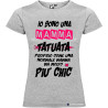 T-shirt personalizzata donna io sono una mamma tatuata chic colore grigio
