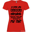 T-shirt personalizzata donna io sono una mamma tatuata chic colore rosso