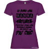 T-shirt personalizzata donna io sono una mamma tatuata chic colore viola