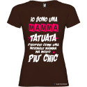 T-shirt personalizzata donna io sono una mamma tatuata chic colore marrone