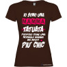 T-shirt personalizzata donna io sono una mamma tatuata chic colore marrone