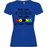 T-shirt personalizzata donna nonna a tempo pieno non sono in pensione colore blu royal