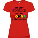 T-shirt personalizzata donna nonna a tempo pieno non sono in pensione colore rosso