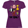 T-shirt personalizzata donna the family famiglia con nomi colore viola