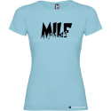 T-shirt personalizzata donna Milf Italian Style Diffusion® colore azzurro