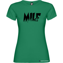 T-shirt personalizzata donna Milf Italian Style Diffusion® colore verde