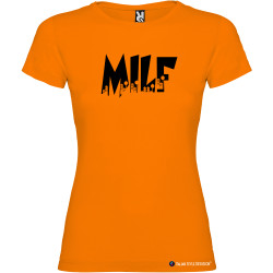 T-shirt personalizzata donna Milf Italian Style Diffusion® colore arancio