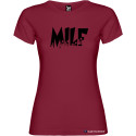 T-shirt personalizzata donna Milf Italian Style Diffusion® colore bordeaux