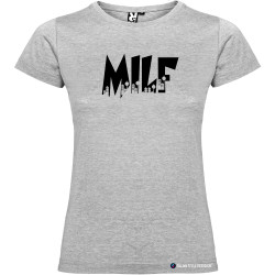 T-shirt personalizzata donna Milf Italian Style Diffusion® colore grigio