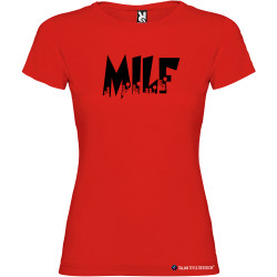 T-shirt personalizzata donna Milf Italian Style Diffusion® colore rosso