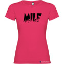 T-shirt personalizzata donna Milf Italian Style Diffusion® colore rosa fucsia