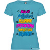 T-shirt personalizzata donna solo le migliori mamme diventano fantastiche nonne colore turchese