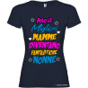 T-shirt personalizzata donna solo le migliori mamme diventano fantastiche nonne colore blu navy