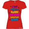 T-shirt personalizzata donna solo le migliori mamme diventano fantastiche nonne colore rosso