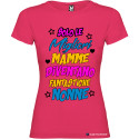 T-shirt personalizzata donna solo le migliori mamme diventano fantastiche nonne colore rosa fucsia