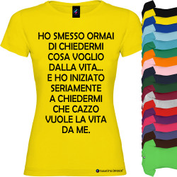 T-shirt personalizzata donna cosa voglio dalla vita colori
