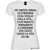 T-shirt personalizzata donna cosa voglio dalla vita colore bianco