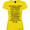 T-shirt personalizzata donna cosa voglio dalla vita colore giallo
