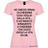 T-shirt personalizzata donna cosa voglio dalla vita colore rosa