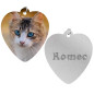 Stampa su medaglietta personalizzata a cuore gatto