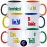 Tazza personalizzata mug manico colorato Ming