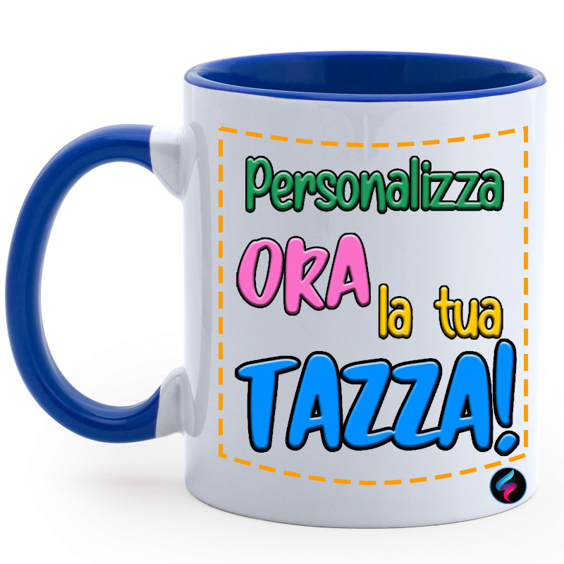 Tazza personalizzata mug manico colorato Ming