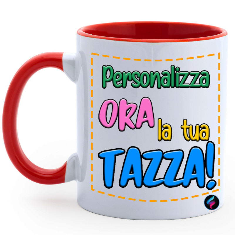 Tazza personalizzata mug manico colorato Ming