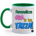 Tazza personalizzata mug manico colorato Ming verde